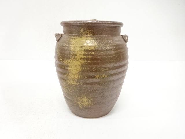  備前焼　木村友敬造　耳付水指